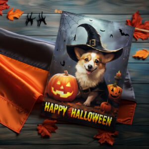 Corgi Dog Halloween Flags