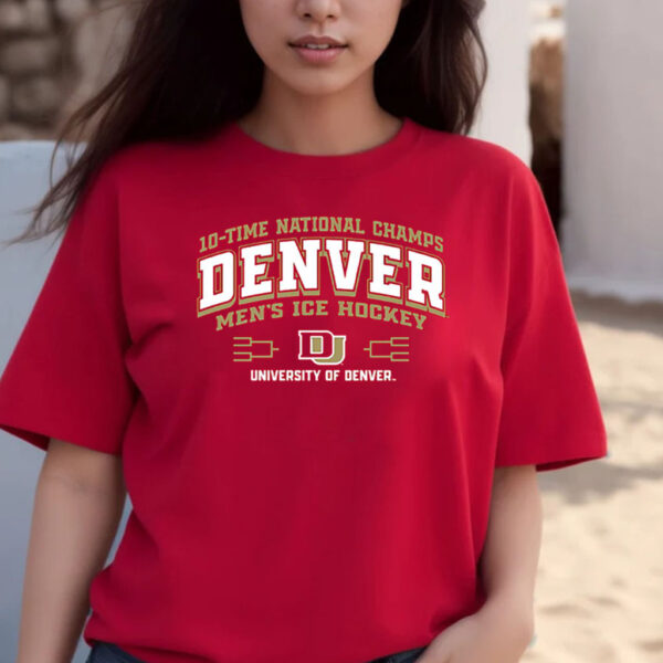 Denver Pioneers 10-Time Ncaa Men’s Ice Hockey National Champions Banner Shirts