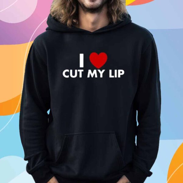 Eggtyler Wearing I Love Cut My Lip Shirt