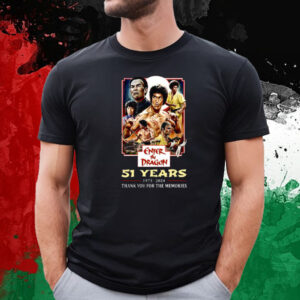 Enter The Dragon 51 Years Of 1973-2024 Thank You For The Memories T-Shirt