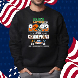 Famu Rattlers 2023 Cricket Celebration Bowl Champions Florida A M 30 – 26 Howard Bison Shirt Sweatshirt