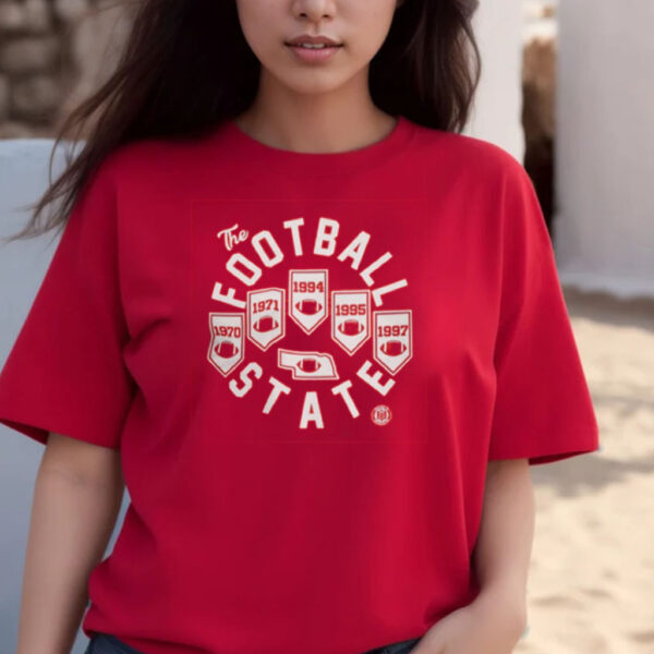 Football State Banners Red T-Shirts