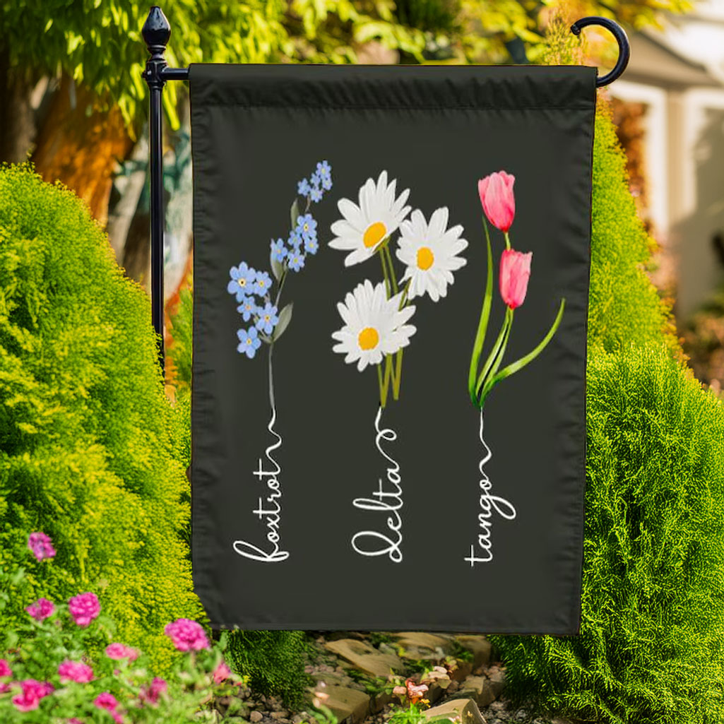 Foxtrot Delta Tango Flower Flag Subtle Anti President