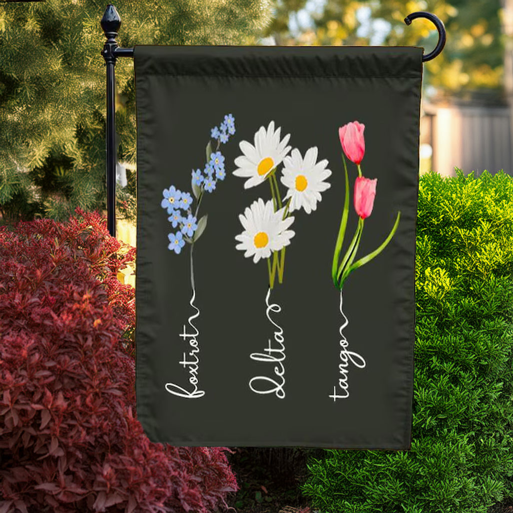 Foxtrot Delta Tango Flower Flag Subtle Anti President