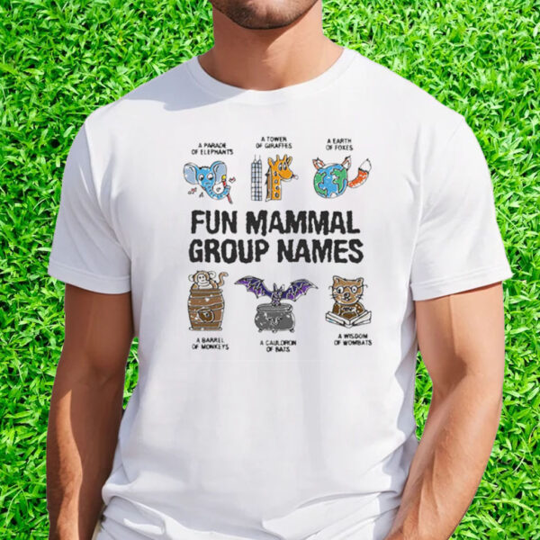 Fun Mammal Group Names T-Shirt