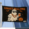 Funny Ghost Malone Halloween Flag