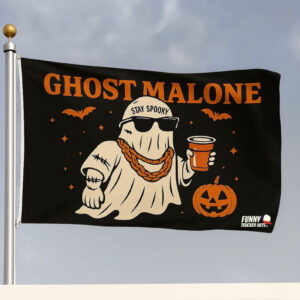 Funny Ghost Malone Halloween Flag