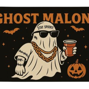 Funny Ghost Malone Halloween Flag