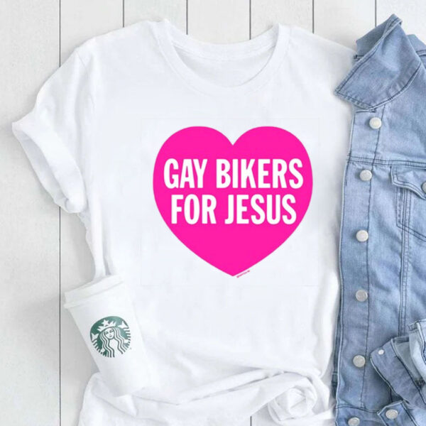 Gay Bikers For Jesus Heart T-Shirt