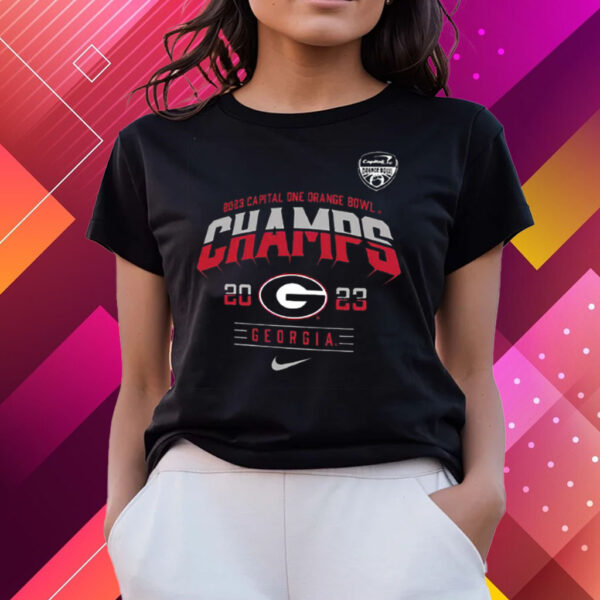 Georgia Bulldogs 2023 Orange Bowl Champions Locker Room T-Shirts