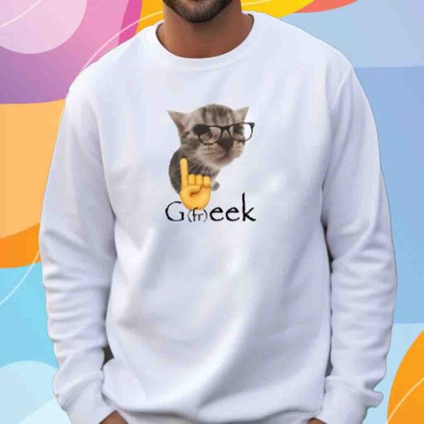 Goofy Ahh Tees Geek Cat Shirt