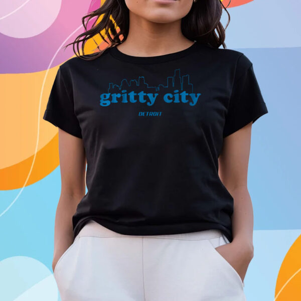 Gritty City Detroit Football T Shirts