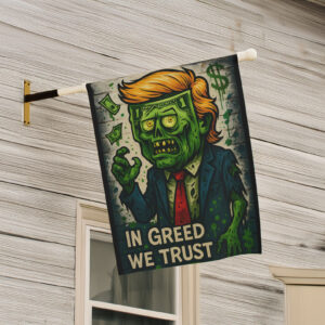 Halloween In Greed We Trust Flag