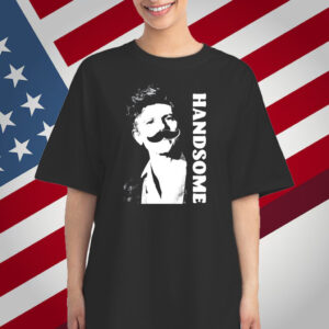 Handsome Podcast Tig Mustache T-Shirt