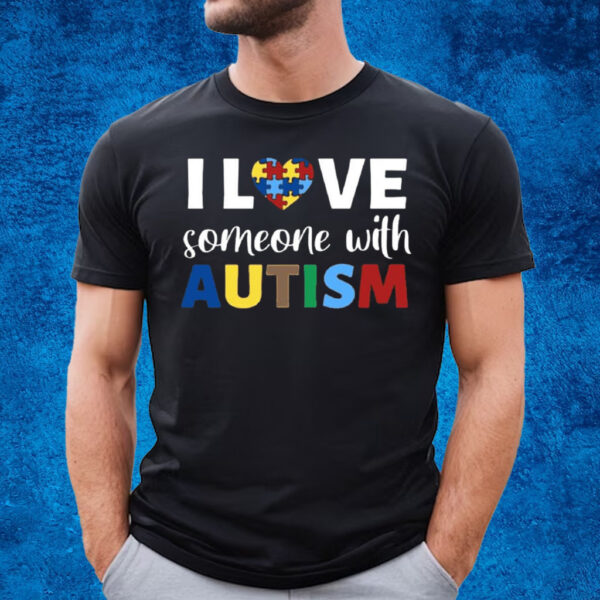 I Love Someone With Autism Art Print Pattern Casual Shirt