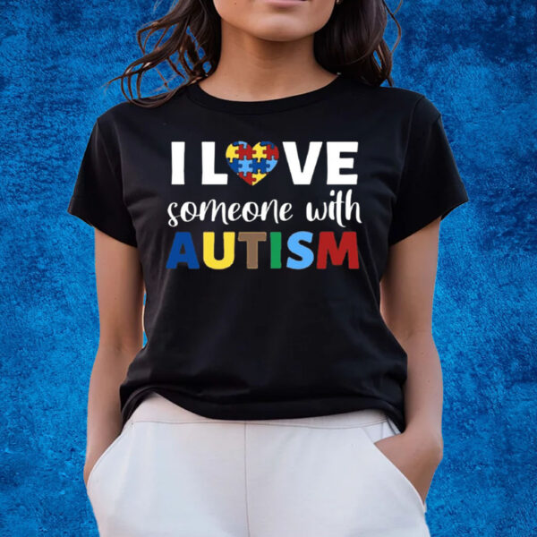 I Love Someone With Autism Art Print Pattern Casual Shirts