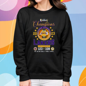 In-Season Tournament Champions 2023 Los Angeles Lakers 123 – 109 Indiana Pacers Sat Dec 09 2023 T-Mobile Arena T-Shirt Sweatshirt