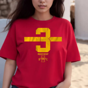 Iowa State Football Rocco Becht Number Stripe T-Shirt