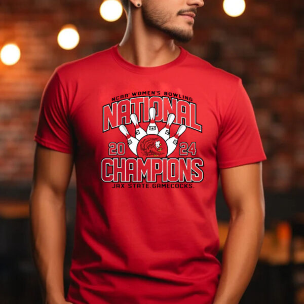 Jacksonville State Gamecocks 2024 Ncaa Bowling National Champions T-Shirt