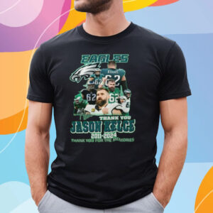 Jason Kelce Eagles 2011 – 2024 Thank You For The Memories Shirt