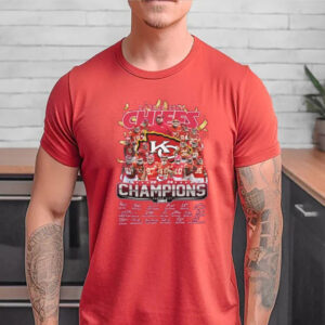 KC Chiefs 2024 Super Bowl LVIII Champions Signature T Shirt