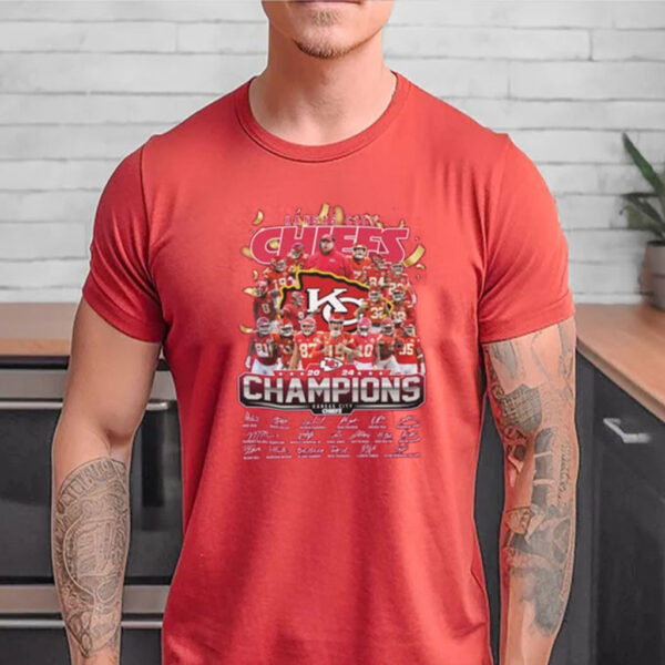 KC Chiefs 2024 Super Bowl LVIII Champions Signature T Shirt