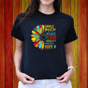 Kamala Walz’ 24 Peace Love Aquality Diversity Hope Shirt