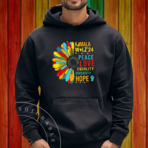 Kamala Walz’ 24 Peace Love Aquality Diversity Hope Shirt