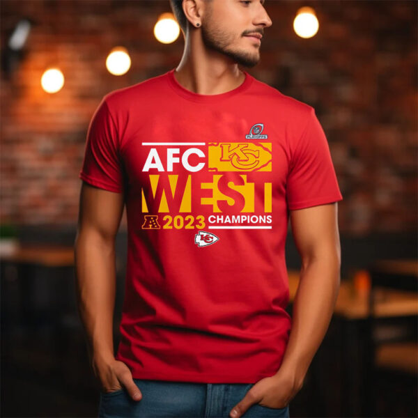 Kansas City Chiefs Fanatics Branded 2023 Afc West Division Champions Conquer T-Shirt