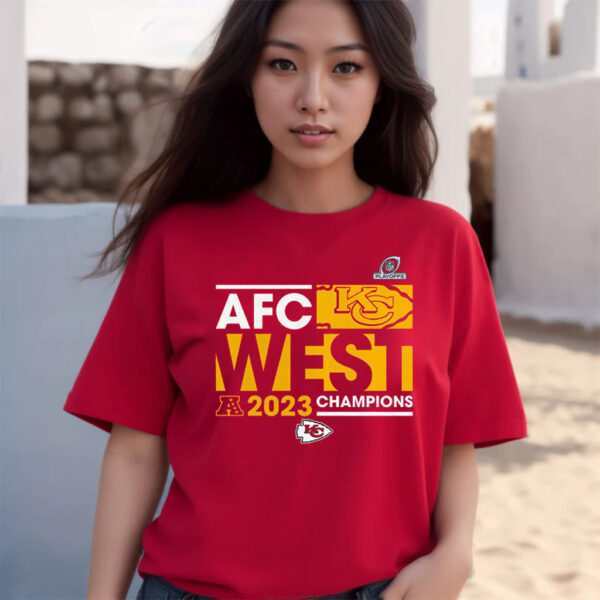 Kansas City Chiefs Fanatics Branded 2023 Afc West Division Champions Conquer T-Shirts