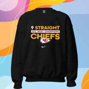 Kansas City Chiefs Nine-Straight AFC West Division Champions T-Shirt