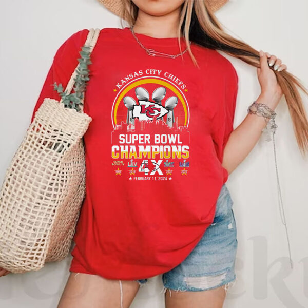 Kansas City Chiefs Super Bowl Champions 4x February 11 2024 Shirt Sweatshirt