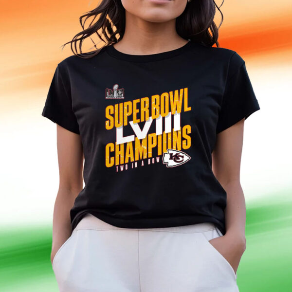 Kansas City Chiefs Super Bowl Lviii Champions Iconic Victory Tee Shirts
