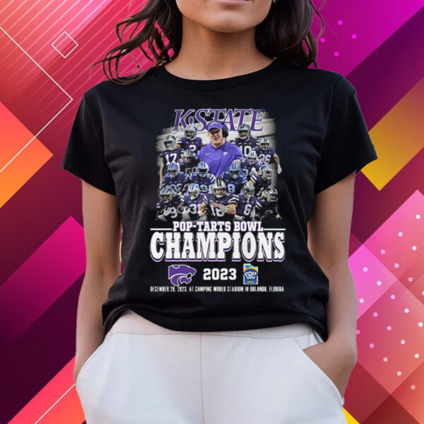 Kansas State Wildcats Pop-Tarts Bowl Champions 2023 December 26 2023 At Camping World Stadium In Orlando Florida T-Shirts