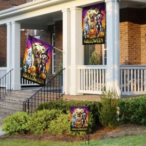 Labrador Retriever Dog Halloween Flag