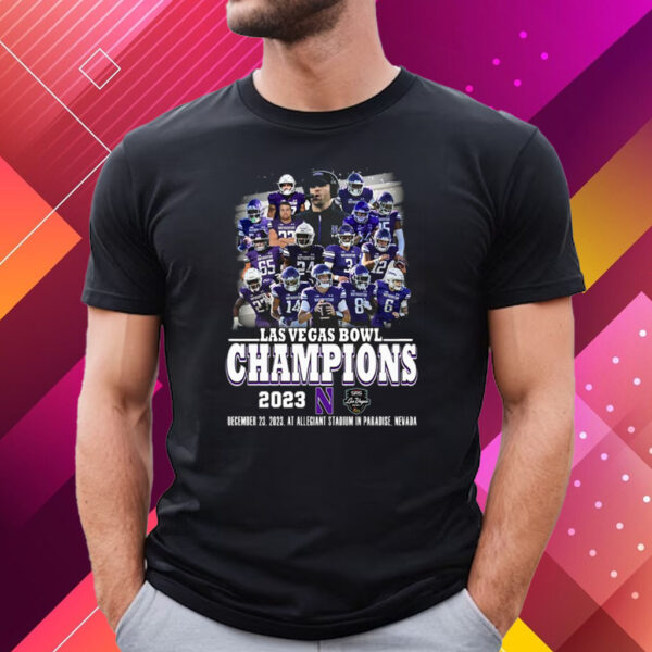 Las Vegas Bowl Champions 2023 Northwestern December 23 2023 T-Shirt