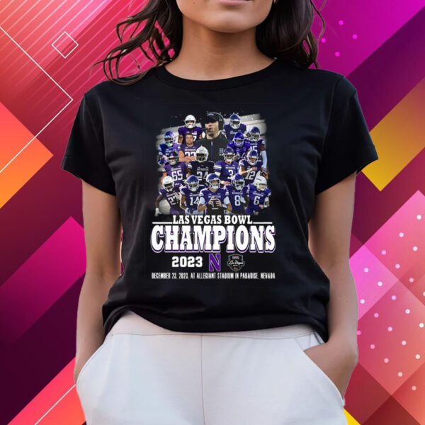 Las Vegas Bowl Champions 2023 Northwestern December 23 2023 T-Shirts