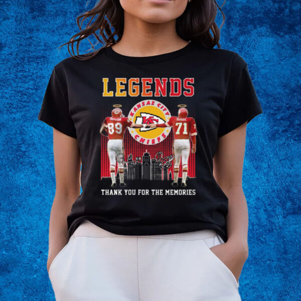 Legends Kansas City Chiefs Taylor And Budde Thank You For The Memories T-Shirts