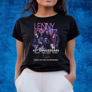 Lenny Kravitz 43rd Anniverasry 1981 – 2024 Thank You For The Memories T-Shirts
