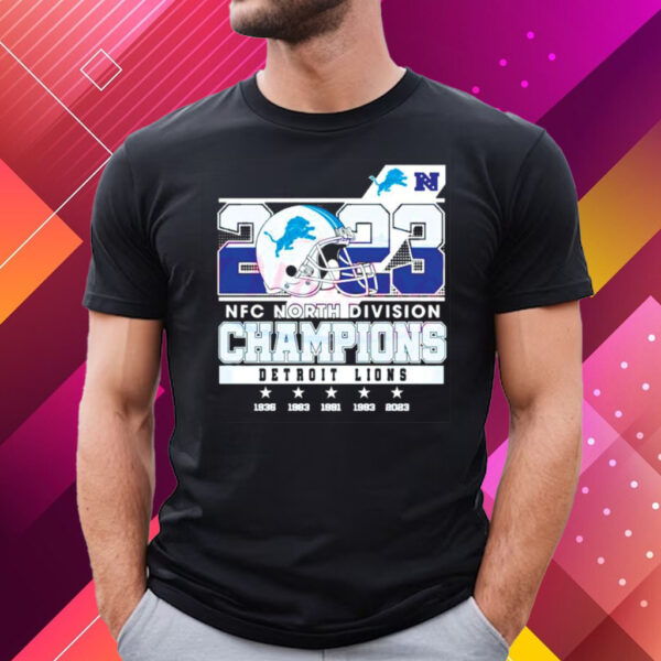 Lions 2023 NFC North Division Champions T-Shirt