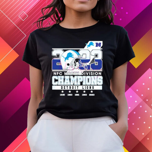 Lions 2023 NFC North Division Champions T-Shirts