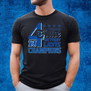 Lions 4 Time NFC North Division Champions T-Shirt