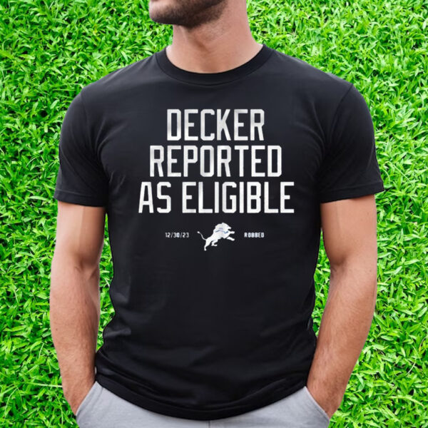 Lions Decker Reported As Eligible Shirt