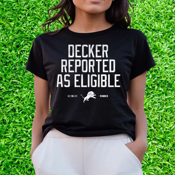 Lions Decker Reported As Eligible Shirts