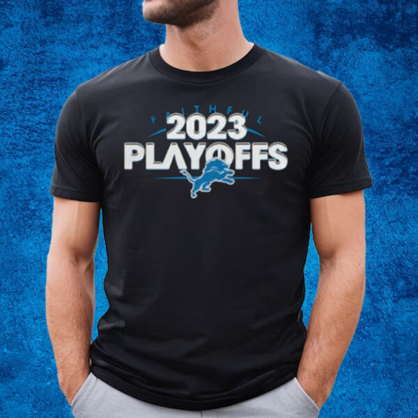 Lions Faithful 2023 Playoffs All Over Printed T-Shirt