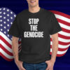 Malcolm Omirhobo Wearing Stop The Genocide T-Shirt
