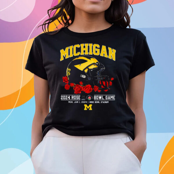 Michigan 2024 Rose Bowl Game Mon Jan 1 2024 Rose Bowl Stadium T-Shirts