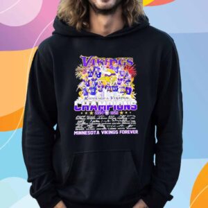 Minnesota Vikings Forever Signatures Champions 2025 T-Shirt