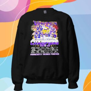 Minnesota Vikings Forever Signatures Champions 2025 T-Shirt