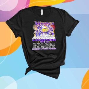 Minnesota Vikings Forever Signatures Champions 2025 T-Shirt